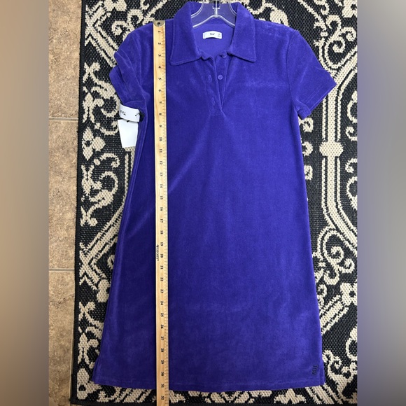 ARITZIA TNA purple terry polo dress XS electric purple - Picture 12 of 13